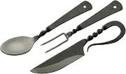 SZCO Supplies 7.25"" Fork Knife and Spoon Medieval Eating Utensil Set, Multicolor (HS-4406)