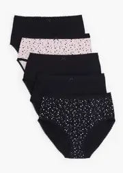 [Taking Shape] Taking Shape 5 Pack Cotton Star Briefs Size 26 in Multi - Plus Size Women's Clothing Multi