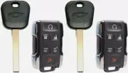 2 REPLACEMENT TRANSPONDER CHIP Chevy BowTie Logo KEY + 2 Remote Fob M3N-32337100