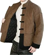 [Generic] Chinese Style Thickened Warm Cotton Jacket, Retro Chinese Style Tang Suit Cotton Jacket, Corduroy