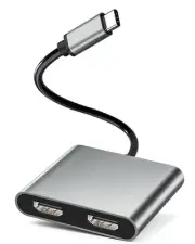 USB C to Dual HDMI Adapter