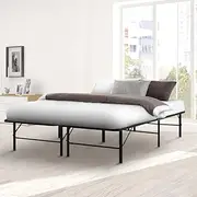 Artiss Double Size Bed Frame, Folding Foldable Mattress Sleeping Base Home Bedroom Outdoor Indoor Furniture Kids Beds, 300kg Weight Capacity Extra Storage Space Easy Carry Black