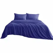 Ultra Soft Bamboo Sheet Sets Fitted Flat Pillowcase Single King Single Double Queen King Navy