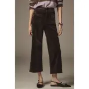 Anthropologie Maeve Colette Cropped Wide-Leg Corduroy Pants Womens 29 Brown NWT