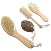1 Set of Body Brush Shower Portable Body Scrubber with Exfoliator Stone