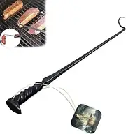 Iron BBQ Turner Hooks,Forged Steak Flipper, Steak Flipper Hook, Flips Cooking Turners Hooks,Flipping Vegetables and Meat Great Tool for BBQ