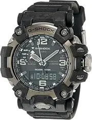 CASIO Men's G-Shock Mudmaster Analog Digital Solar Powered Watch, Black/Silver Dial, Black Band