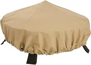 Classic Accessories Terrazzo Water-Resistant 44 Inch Round Fire Pit Cover, Patio Furniture Covers