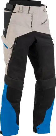 Ixon Eddas Motorcycle Textile Pants, black-grey-blue, Size XL for Men Black Grey Blue
