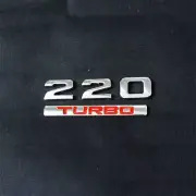 1 Set 220 TURBO Chrome Red Metal Sticker Badge Decal Emblem Engine Auto GT Coupe (for: Peugeot)