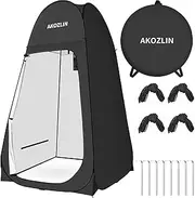 Pop Up Shower Tent Instant Privacy Tent Dressing Changing Tent Camping Tent Privacy Shelter with Windows & Carry Bag for Toilet Shower Dressing Changing 190T Silver Coated UV/Rain Protection