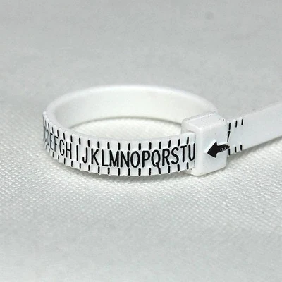 UK Ring Sizer -Measure Finger Size Gauge Unisex English Free Postage Sizes A-Z