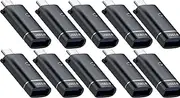USB C to USB Adapter,Type C Male to USB A 3.0 Female OTG Adapter,Type C Female to A Male Converter,USB C Male to USB 3.0 Female OTG Converter for iPhone, Samsung, Most Devices (Black 10PCS)