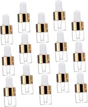 HAKIDZEL 25Pcs Glass Dropper Bottles with Lids Portable Essential Oil Sample Containers for Liquid Storage for Travel Reusable and Leak Design