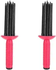 [2 Pieces] Round Curling Roll Comb | Air Wrap Hair Styler Styling Comb | Curlers Rollers | Travel Detangling Curly Hair Brush For Girls And Women