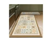 Kitchen Carpet Floor Mat Non-Slip Waterproof Kitchen Decorative Mat Washable Technical Fabric Surface-Pattern 7