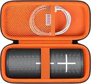 BOVKE Travel Case Compatible with Ultimate Ears Boom 4 Portable Waterproof Bluetooth Wireless Speaker, Boom 4 Holder with Mesh Pocket for Charging Cable, Black
