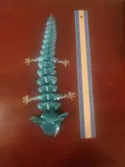 3D Printed Axolotl Articulated Toy Blue/Green/Gold 12 In.