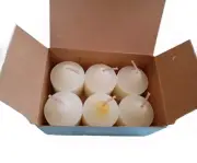 White Gardenia Truffle Partylite Votive Candles V06106 Pack of 6 Retired New