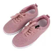 Sports Shoes Soft Soles Knitted Running Shoes For Spring Autumn Pink 37 Size AU