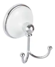 Sure-Loc BT-RH1 Brighton Robe Hook - Polished Chrome / White Porcelain