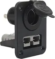 Ysyaxsyt for Anderson Plug C-Igarette Lighter Socket Charger Flush Mount Recessed Plate for Caravan Boat Truck