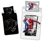 Spiderman Web Glow in the Dark Cotton Quilt Cover - Single Bed Set