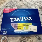 TAMPAX TAMPONS JUMBO 54 COUNT UNSCENTED (LITE, REGULAR & SUPER) - NEW