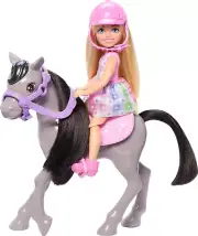 Barbie Chelsea Doll & Toy Horse Set, Includes Helmet Accessory & Saddle, Doll...