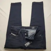 New Diesel Jeans Mens 31/31 D Viker Straight Button Fly Dark Wash Denim Blue
