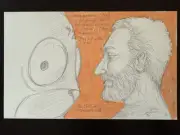 [ORIGINAL SKETCH~2005] Jermaine Rogers ~’DERO MEETS VINCENT’~2005 PENCIL SKETCH