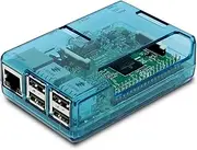 Premium Blue Transparent Case for Raspberry Pi 2 Model B Quad Core and Model B+ (B Plus)