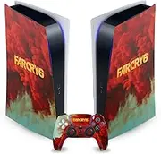 Official Far Cry 6 Graphics Logo Vinyl Faceplate Sticker Gaming Skin Decal Cover Compatible with Sony PlayStation 5 PS5 Digital Edition Console and DualSense Controller