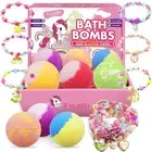 Unicorn Bath Bombs with Surprise Inside for Kids Girls, 6 Kids Bath Bombs wit...