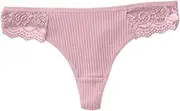 [Generic] Women's Thongs Sexy Lace Hipster Panties Low Waist T Back Briefs Seamless Underwear Stretch Soft Bikini Panties