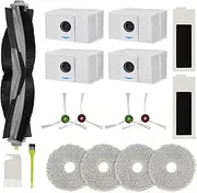 17 PCS Accessories Kit for ECOVACS DEEBOT T20 Omni Robot Vacuum, Replacement Parts Main Brush, Side Brush, Filter, Mop pads, Dust Bag