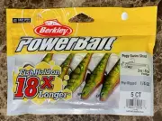 Berkley PowerBait Pogy Swim Shad Soft Fish Bait 3" Firetiger 1/4 Oz 5 Count NEW