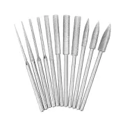 11PCS Diamond Burr Different Shapes Bits Tools For Carving Grinding Polishing