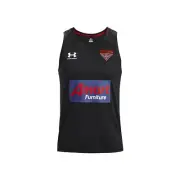 Essendon FC AFL UNDER ARMOUR Mens Training Singlet | Black by Sporting House