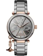 [Vivienne Westwood] Kensington Stainless Steel Watch in Titanium/Rose Gold