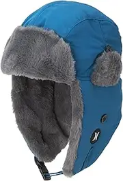 [Hurley] Men's Winter Hat - National Aviator Ushanka - Trapper Hunting Cap with Ear Flaps