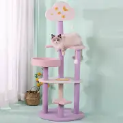 Cat Scratching Post, Cat Tree Tower Cloud Star Cat Bed 47“ Cat Nest with Play T