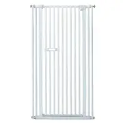 riin Extra Tall 150cm Baby Pet Security Gate Metal Safety Guard Tension Pressure Mounted for Children Dog Kitten Adjustable Width Range 75-85cm Largest Gap Between Bars 42mm Model Main White