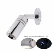LED Wall Spotlight Dimmable Touch Switch Reading Bedside Lamp Caravan Adjustable
