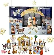 Nativity Advent Calendar for Children - 25 Christmas Countdown Calendar | 2024 Christmas Calendar Christian Religious Advent Calendar Toy for Children