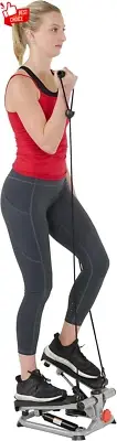 Mini Stepper Exercise Machine w/ Resistance Bands, Body Workout, App Compatible