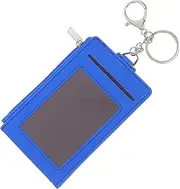UTHCLO Card Holder Key Ring Key Holder Id Card Sleeves Bus Pass Wallet Keychain Wallet Men Pu Badge Sleeve Badge Protector School Id Protector Blue Pu