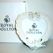 Royal Doulton Turtle Doves Heart Porcelain Frame for 5x5 Photo Sculpted New