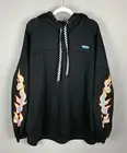 Savage x Fenty Essential Oversized Flames Hoodie Adult XL Black Pullover NEW