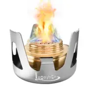 Mini Alcohol Stove Burner Lightweight Brass Spirit with Aluminium Stand